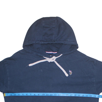 Womens UK Size 2XL U.S. Polo Assn. Blue Pullover Hoodie
