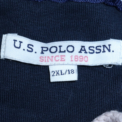 Womens UK Size 2XL U.S. Polo Assn. Blue Pullover Hoodie