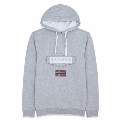 Mens UK Size S Napapijri Grey Pullover Hoodie