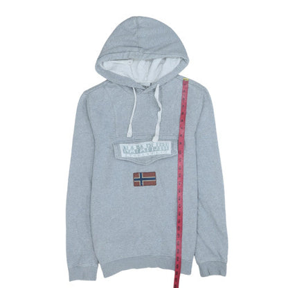 Mens UK Size S Napapijri Grey Pullover Hoodie