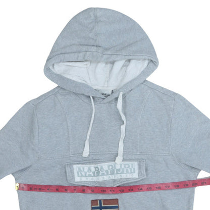 Mens UK Size S Napapijri Grey Pullover Hoodie