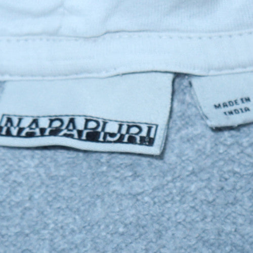 Mens UK Size S Napapijri Grey Pullover Hoodie