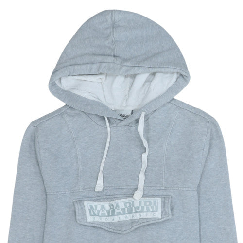 Mens UK Size S Napapijri Grey Pullover Hoodie