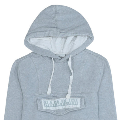 Mens UK Size S Napapijri Grey Pullover Hoodie
