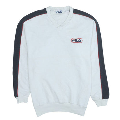 Mens UK Size M Fila White Pullover Sweatshirt