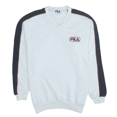 Mens UK Size M Fila White Pullover Sweatshirt