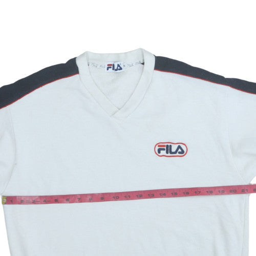 Mens UK Size M Fila White Pullover Sweatshirt