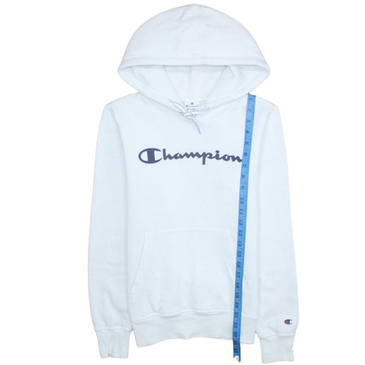 Mens UK Size M Champion White Pullover Hoodie