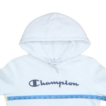 Mens UK Size M Champion White Pullover Hoodie