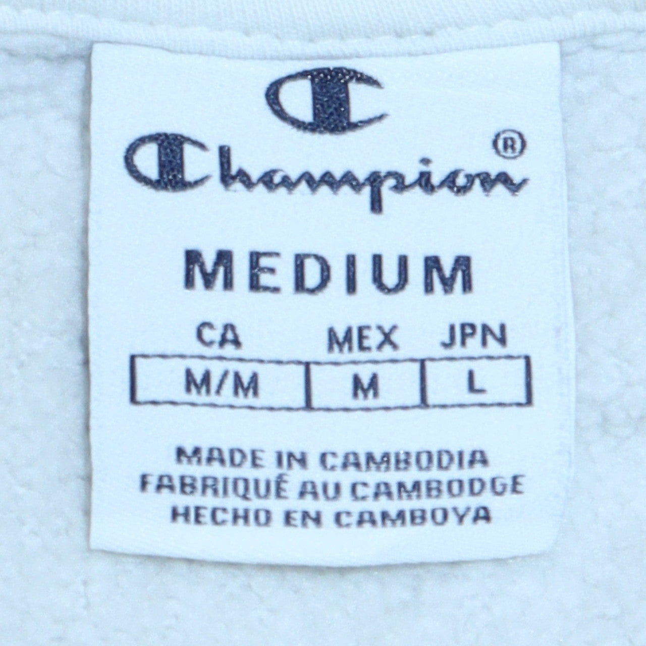 Mens UK Size M Champion White Pullover Hoodie