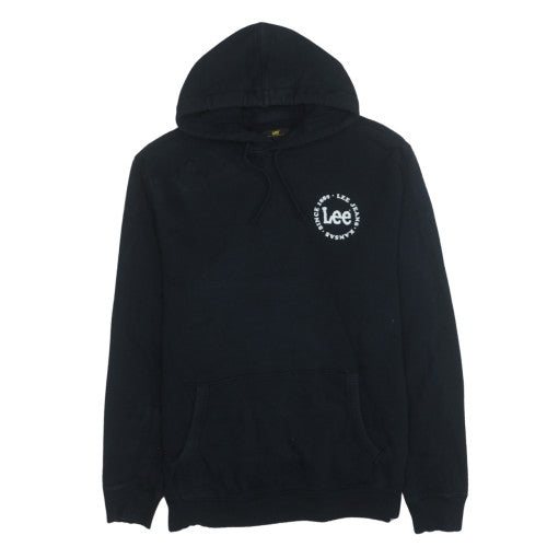 Mens UK Size L Lee Black Pullover Hoodie