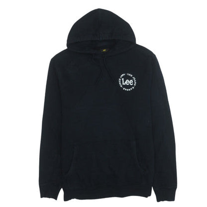 Mens UK Size L Lee Black Pullover Hoodie