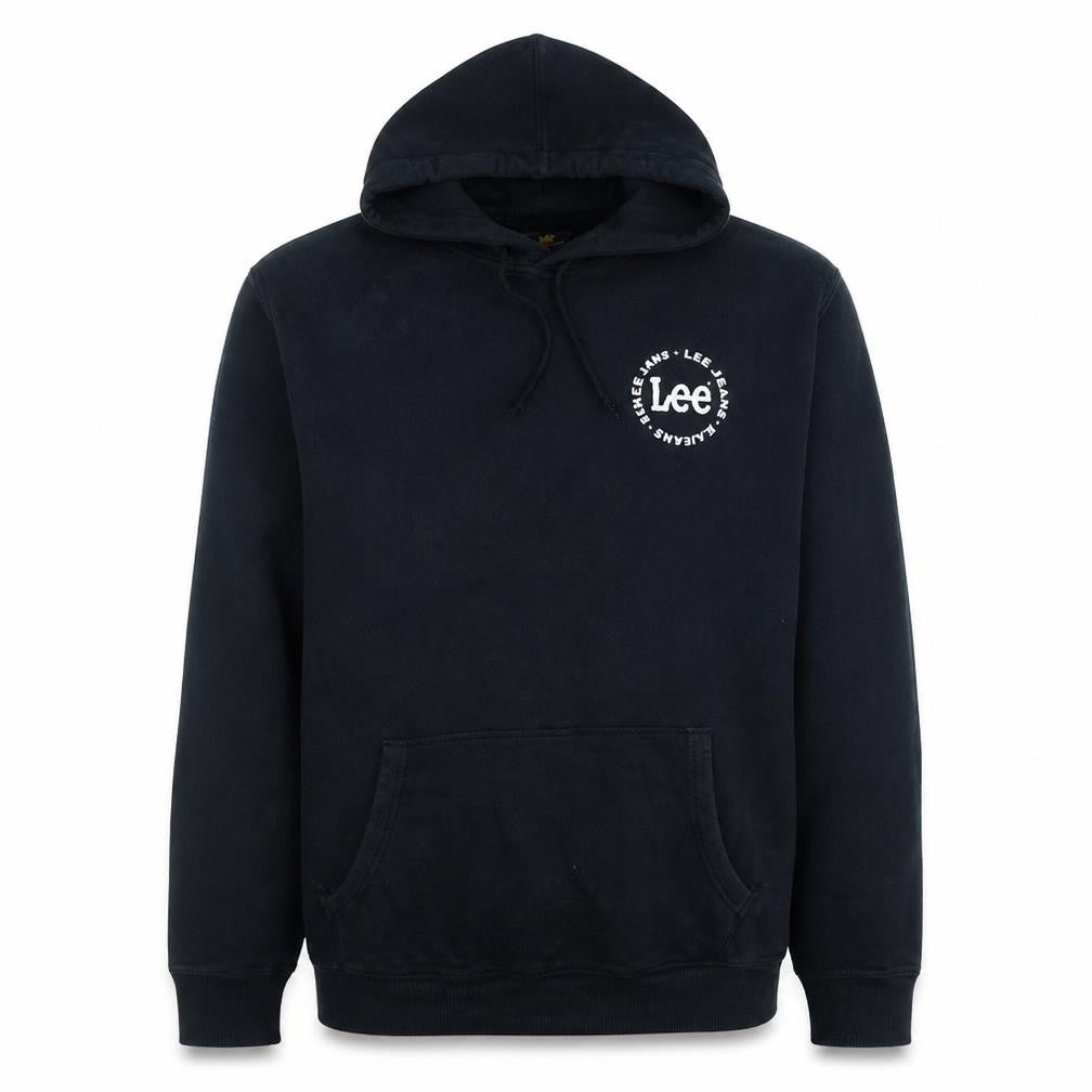Mens UK Size L Lee Black Pullover Hoodie