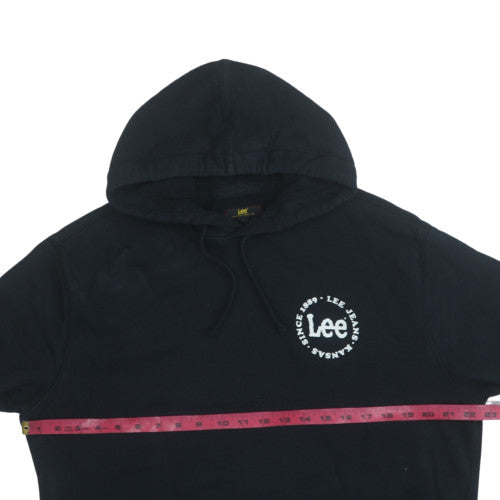Mens UK Size L Lee Black Pullover Hoodie