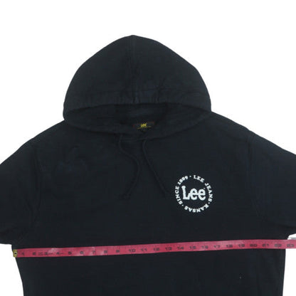 Mens UK Size L Lee Black Pullover Hoodie