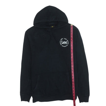 Mens UK Size L Lee Black Pullover Hoodie