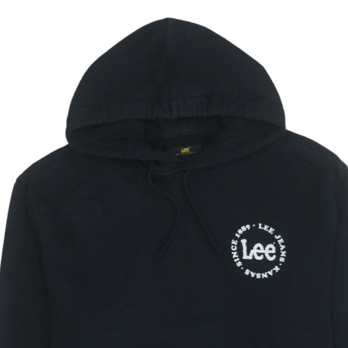 Mens UK Size L Lee Black Pullover Hoodie
