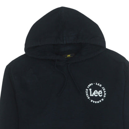 Mens UK Size L Lee Black Pullover Hoodie