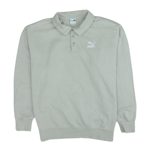 Mens UK Size L Puma Beige Henley Sweatshirt