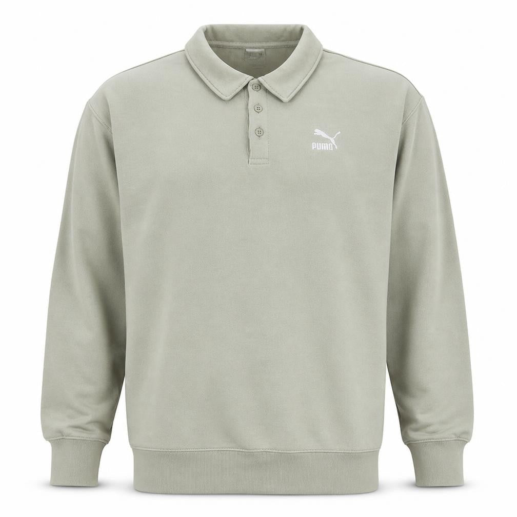 Mens UK Size L Puma Beige Henley Sweatshirt