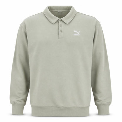 Mens UK Size L Puma Beige Henley Sweatshirt