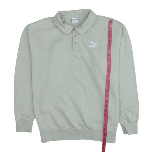 Mens UK Size L Puma Beige Henley Sweatshirt