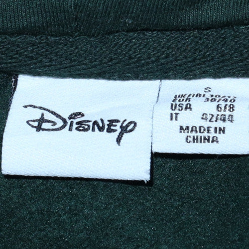 Womens UK Size S Disney Green Pullover Hoodie