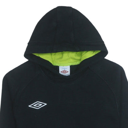 Mens UK Size M Umbro Black Pullover Hoodie