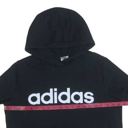 Womens UK Size L adidas Black Pullover Hoodie