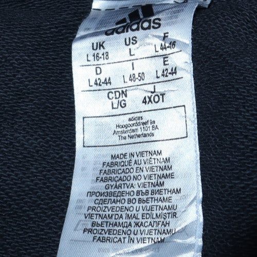 Womens UK Size L adidas Black Pullover Hoodie
