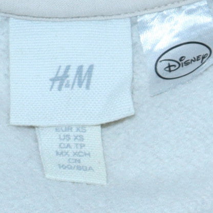 Womens UK Size XS H&M White Pullover Hoodie