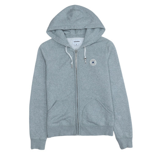 Mens UK Size S Converse Grey Full Zip Hoodie