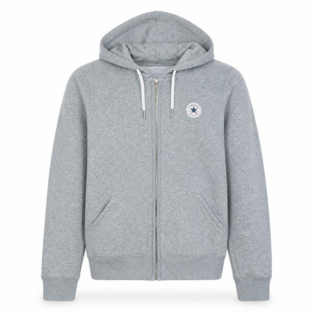 Mens UK Size S Converse Grey Full Zip Hoodie