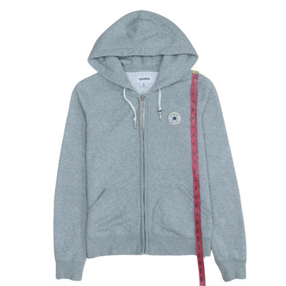 Mens UK Size S Converse Grey Full Zip Hoodie