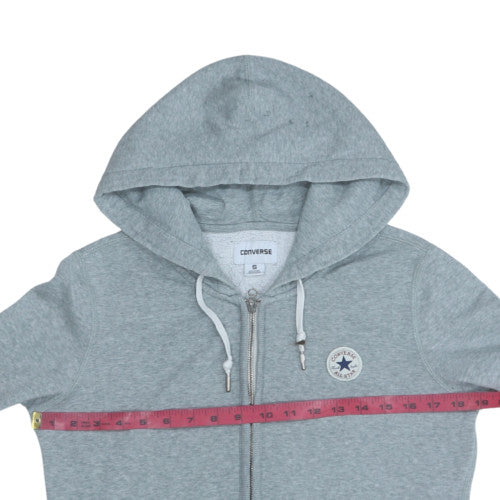 Mens UK Size S Converse Grey Full Zip Hoodie