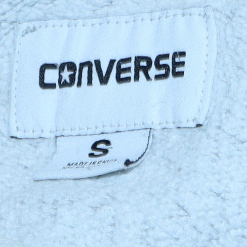 Mens UK Size S Converse Grey Full Zip Hoodie