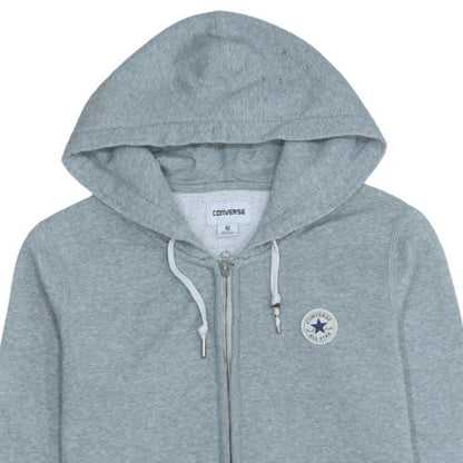 Mens UK Size S Converse Grey Full Zip Hoodie