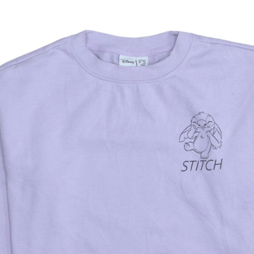 Womens UK Size S Disney Purple Pullover Sweatshirt