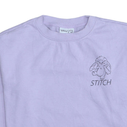Womens UK Size S Disney Purple Pullover Sweatshirt