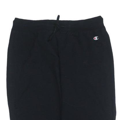 Champion Womens Black L Jogger Sweatpants Cotton Blend Drawstring