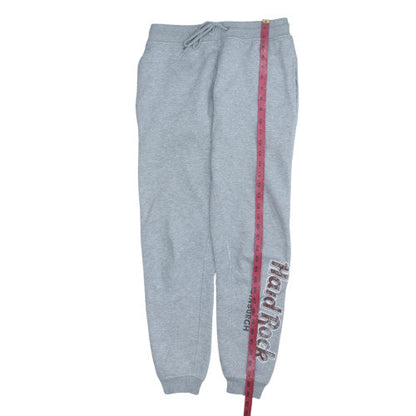 Hard Rock Cafe Grey Women's Jogger Sweatpants Size M Comfortable Fleece