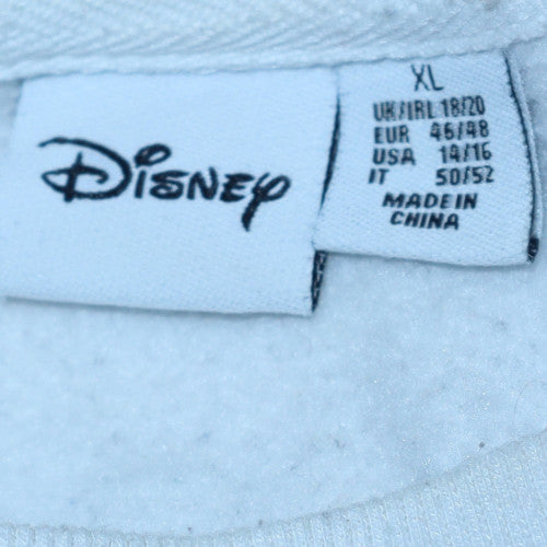 Womens UK Size XL Disney White Pullover Sweatshirt