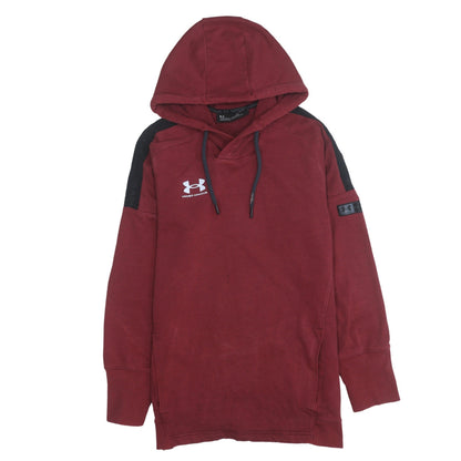 Mens UK Size S Under Armour Red Pullover Hoodie