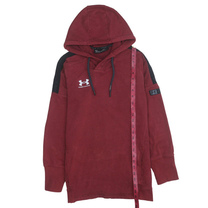Mens UK Size S Under Armour Red Pullover Hoodie
