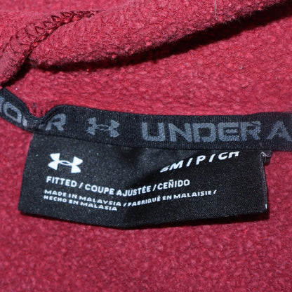 Mens UK Size S Under Armour Red Pullover Hoodie