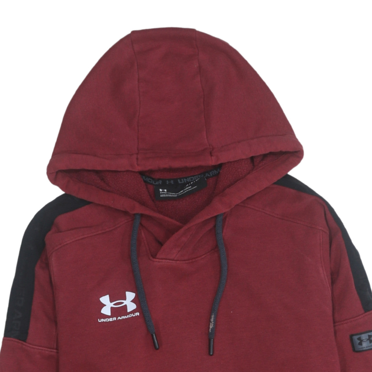 Mens UK Size S Under Armour Red Pullover Hoodie