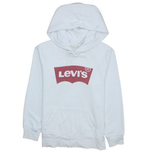 Mens UK Size S Levi's White Pullover Hoodie