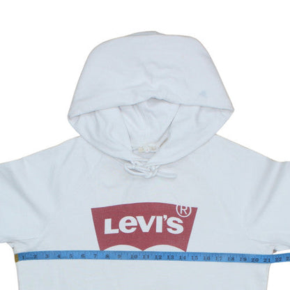 Mens UK Size S Levi's White Pullover Hoodie
