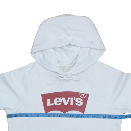 Mens UK Size S Levi's White Pullover Hoodie