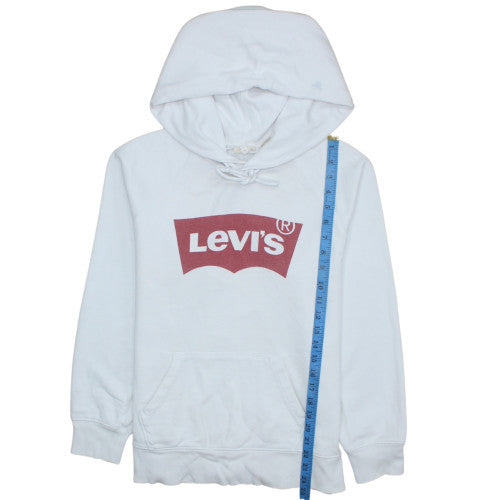 Mens UK Size S Levi's White Pullover Hoodie